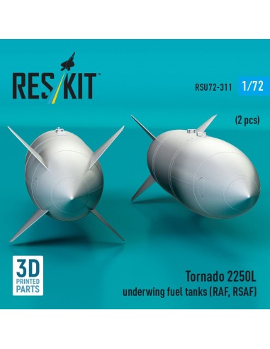 Tornado 2250L underwing fuel tanks (RAF, RSAF) (2 pcs) (3D Printed) 