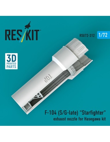F-104 (S/G-late) Starfighter exhaust nozzle for Hasegawa kit (3D Printed) 