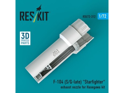 F-104 (S/G-late) Starfighter exhaust nozzle for Hasegawa kit (3D Printed) 