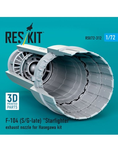 F-104 (S/G-late) Starfighter exhaust nozzle for Hasegawa kit (3D Printed) 