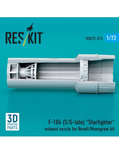 F-104 (S/G-late) Starfighter exhaust nozzle for Revell/Monogram kit (3D Printed) 