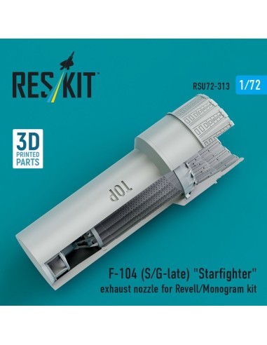 F-104 (S/G-late) Starfighter exhaust nozzle for Revell/Monogram kit (3D Printed) 