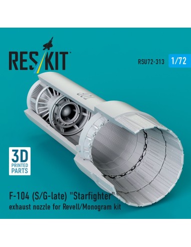 F-104 (S/G-late) Starfighter exhaust nozzle for Revell/Monogram kit (3D Printed) 