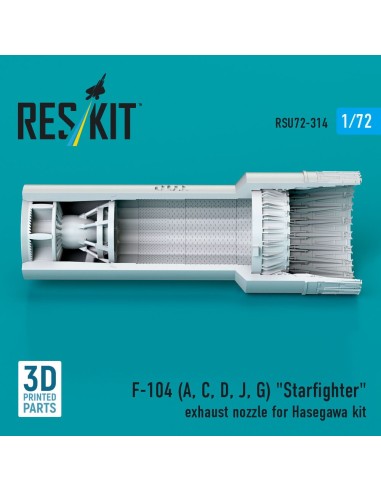 F-104 (A, C, D, J, G) Starfighter exhaust nozzle for Hasegawa kit (3D Printed) 