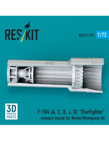 F-104 (A, C, D, J, G) Starfighter exhaust nozzle for Revell/Monogram kit (3D Printed) 