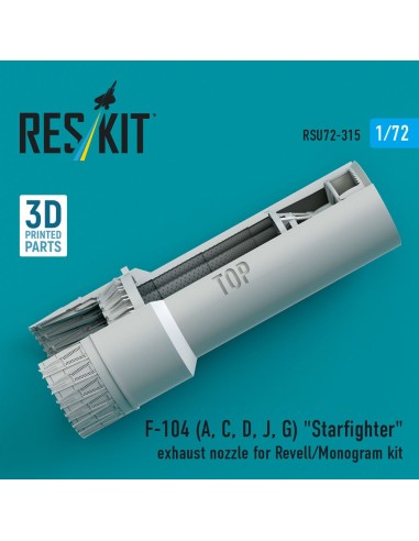 F-104 (A, C, D, J, G) Starfighter exhaust nozzle for Revell/Monogram kit (3D Printed) 