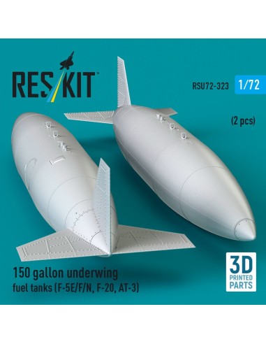 150 gallon underwing fuel tanks (F-5E/F/N, F-20, AT-3) (2 pcs) (3D Printed) 