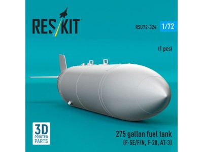 275 gallon fuel tank (F-5E/F/N, F-20, AT-3) (1 pcs) (3D Printed) 
