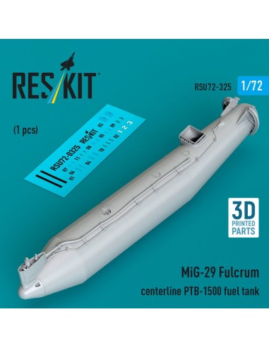 MiG-29 Fulcrum centerline PTB-1500 fuel tank (1 pcs) (3D Printed) 