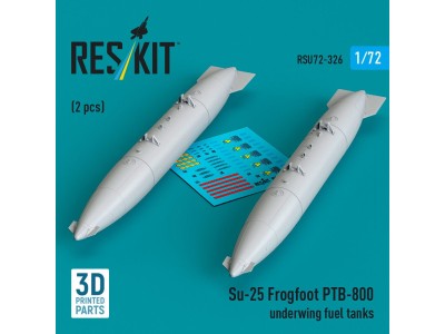 Su-25 Frogfoot PTB-800 underwing fuel tanks (2 pcs) (3D Printed) 