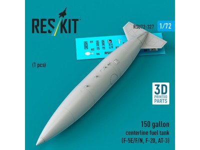 150 gallon centerline fuel tank (F-5E/F/N, F-20, AT-3) (1 pcs) (3D Printed) 