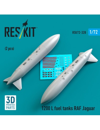 1200 L fuel tanks RAF Jaguar (2 pcs) (3D Printed) 