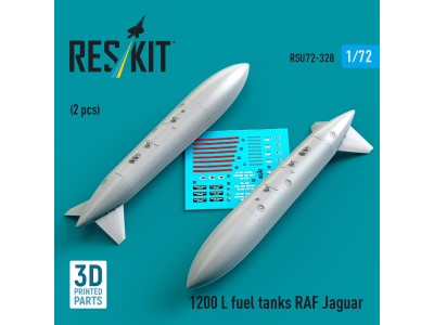 1200 L fuel tanks RAF Jaguar (2 pcs) (3D Printed) 
