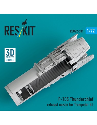 F-105 Thunderchief exhaust nozzle for Trumpeter kit (3D Printed) 