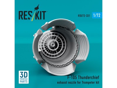 F-105 Thunderchief exhaust nozzle for Trumpeter kit (3D Printed) 