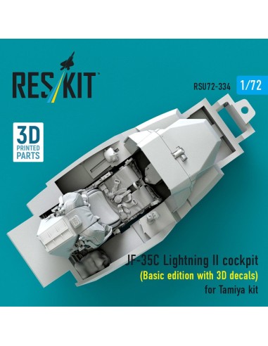 F-35C Lightning II cockpit (Basic edition with 3D decals) for Tamiya kit (3D Printed) 