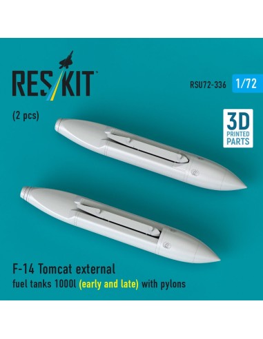 F-14 Tomcat external fuel tanks 1000l (early and late) with pylons (2 pcs) (3D Printed) 