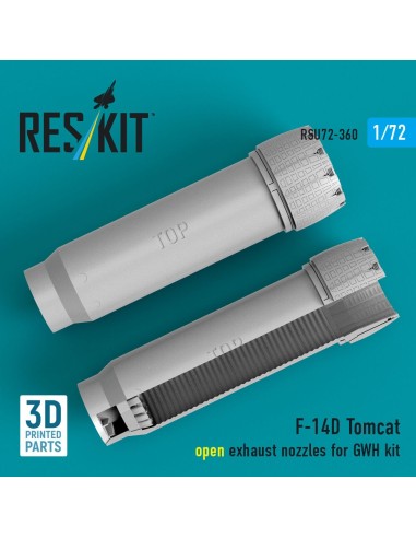 F-14D Tomcat open exhaust nozzles for GWH kit (3D Printed) 