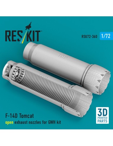 F-14D Tomcat open exhaust nozzles for GWH kit (3D Printed) 