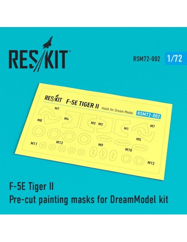 F-5E Tiger II Pre-cut painting masks for DreamModel kit 