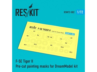 F-5E Tiger II Pre-cut painting masks for DreamModel kit 