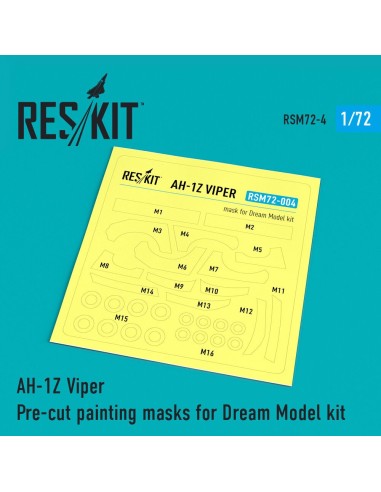 AH-1Z Viper Pre-cut painting masks for Dream Model kit 