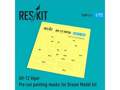 AH-1Z Viper Pre-cut painting masks for Dream Model kit 