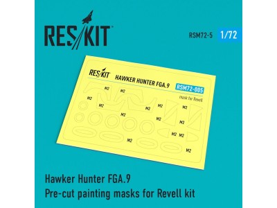Hawker Hunter FGA.9 Pre-cut painting masks for Revell kit 