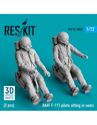 RAAF F-111 pilots sitting in seats (2 pcs) (3D Printed) 