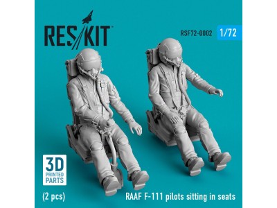 RAAF F-111 pilots sitting in seats (2 pcs) (3D Printed) 