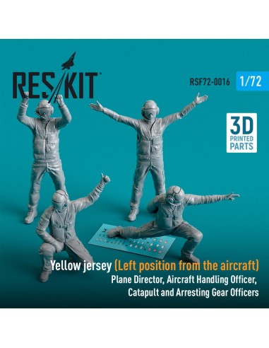Yellow jersey (Modern) (Left position from the aircraft) Plane Director, Aircraft Handling Officer, Catapult and Arresting Gear 