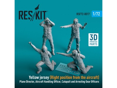 Yellow jersey (Modern) (Right position from the aircraft) Plane Director, Aircraft Handling Officer, Catapult and Arresting Gear