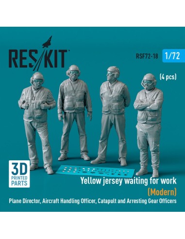 Yellow jersey waiting for work (Modern) Plane Director, Aircraft Handling Officer, Catapult and Arresting Gear Officers (4 pcs) 