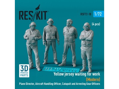 Yellow jersey waiting for work (Modern) Plane Director, Aircraft Handling Officer, Catapult and Arresting Gear Officers (4 pcs) 