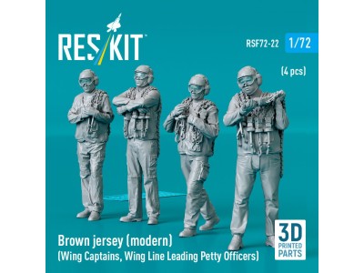 Brown jersey (modern) (Wing Captains, Wing Line Leading Petty Officers) (4 pcs) (3D Printed) 