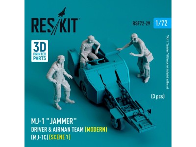 MJ-1 Jammer Driver & airman team (Modern) (MJ-1C) (scene 1) (3 pcs) (3D Printed) 