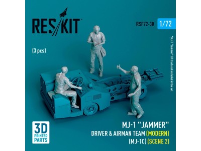 MJ-1 Jammer Driver & airman team (Modern) (MJ-1C) (scene 2) (3 pcs) (3D Printed) 