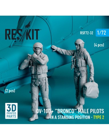 OV-10D+ Bronco male pilots (in a standing position - type 2) (2 pcs) (3D Printed) 