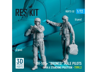 OV-10D+ Bronco male pilots (in a standing position - type 2) (2 pcs) (3D Printed) 