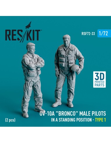 OV-10A Bronco male pilots (in a standing position - type 1) (2 pcs) (3D Printed) 