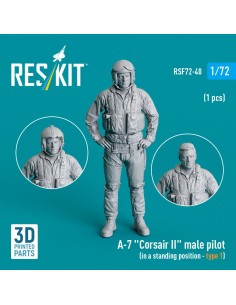 A-7 Corsair II male pilot (in a standing position - type 1) (1 pcs) (3D Printed)  2