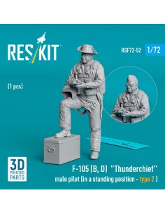 F-105 (D,F,G) Thunderchief male pilot (in a standing position - type 2) (1 pcs) (3D Printed) 