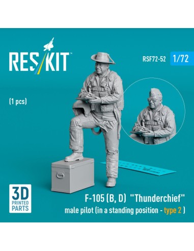 F-105 (D,F,G) Thunderchief male pilot (in a standing position - type 2) (1 pcs) (3D Printed) 