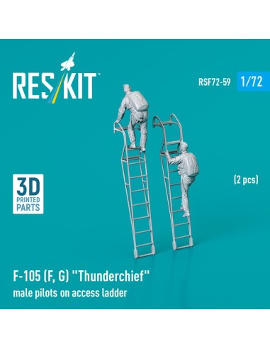 F-105 (F, G) Thunderchief male pilots on access ladder (2 pcs) (3D Printed) 