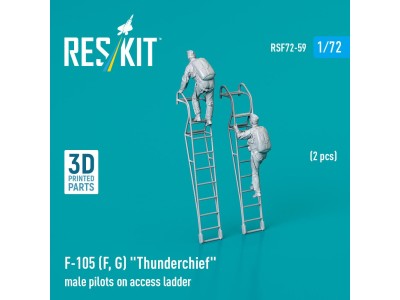 F-105 (F, G) Thunderchief male pilots on access ladder (2 pcs) (3D Printed) 