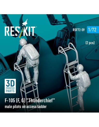 F-105 (F, G) Thunderchief male pilots on access ladder (2 pcs) (3D Printed) 