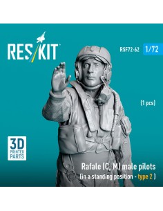 Rafale (C, M) male pilot (in a standing position - type 2) (1 pcs) (3D Printed) 