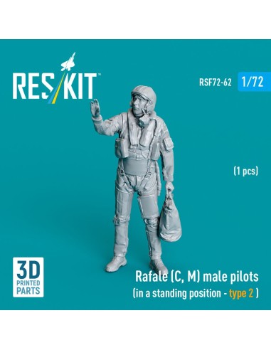 Rafale (C, M) male pilot (in a standing position - type 2) (1 pcs) (3D Printed) 