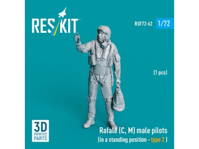 Rafale (C, M) male pilot (in a standing position - type 2) (1 pcs) (3D Printed) 