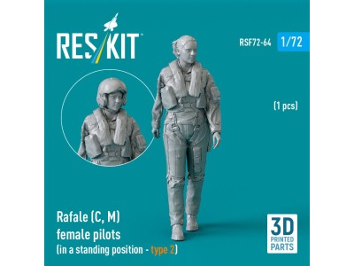 Rafale (C, M) female pilot (in a standing position - type 2) (1 pcs) (3D Printed) 